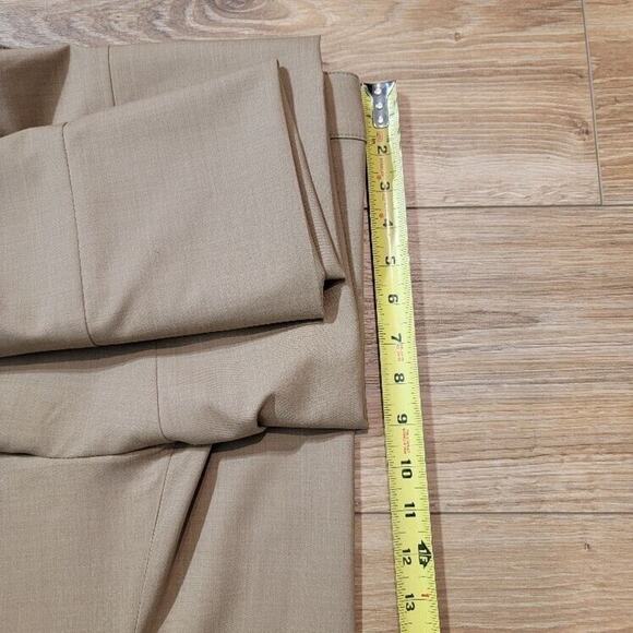 St John Career Pants Flat Front Women's Sz 6 Classic Lightweight Workwear Tan - Picture 13 of 14